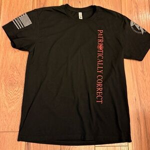 Next Level Apparel Black and Red Graphic Tee